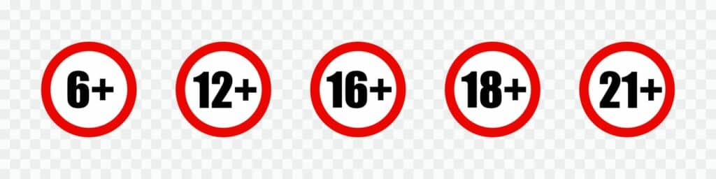 Age restriction signs